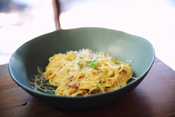 Spaghetti Carbonara , italian food cuisine