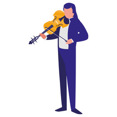 violinist playing fiddler character © djvstock