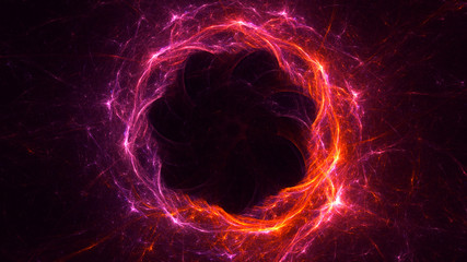 Naklejka premium 3D rendering abstract red fractal light background