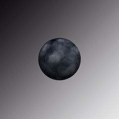 crystal black  ball on black background