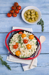 Traditional pasta with vegetables