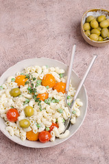 Traditional pasta with vegetables