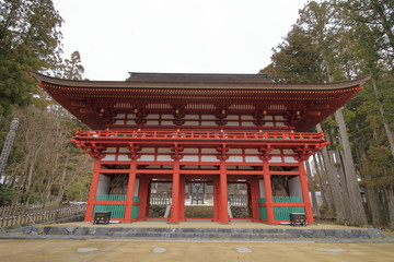 高野山 壇上伽藍 中門 (雪景色)