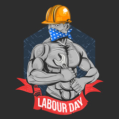 Fototapeta premium LABOUR DAY WORKER VECTOR