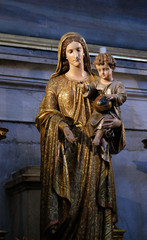 Virgin Mary with baby Jesus, church Sant'Antonio Nuovo in Trieste, Italy