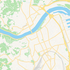 Fototapeta premium Linz, Austria printable map