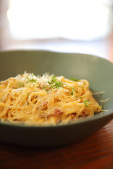 Spaghetti Carbonara , italian food cuisine