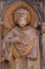 Statue of Saint, statue on fifteenth-century column on Piazza Bra in Verona, Italy