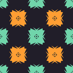 Seamless pattern with bright geometric shapes.
