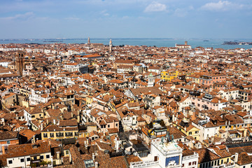 Obraz premium Aerial view of Venice from the bell tower