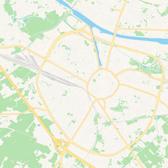 Fototapeta na wymiar Hasselt, Belgium printable map