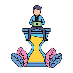 businessman clock time work