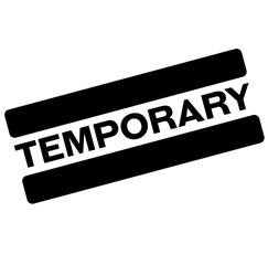 Obraz premium temporary black stamp