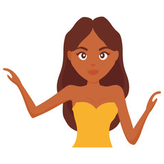 beautiful and sensual woman character