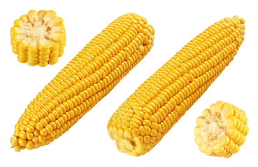 Corn Clipping Path isolated on white background