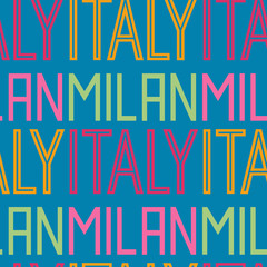 Milan, Italy seamless pattern
