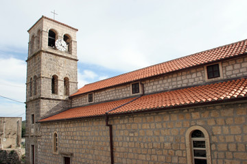 Fototapeta na wymiar Church of Our Lady of the Snows in Pupnat, Korcula island, Croatia