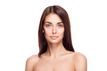 Beautiful brunette woman portrait