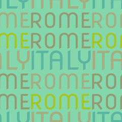 Rome, Italy seamless pattern