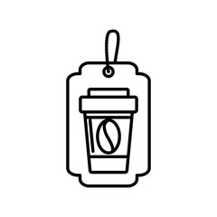 label with container plastic of coffee