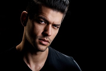 Portrait of handsome young caucasian man