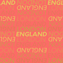 London, England seamless pattern