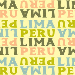 Lima, Peru seamless pattern