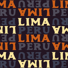 Naklejka na ściany i meble Lima, Peru seamless pattern