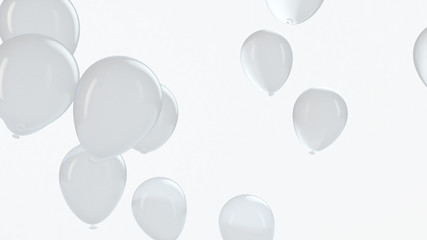 White balloon floating in the air