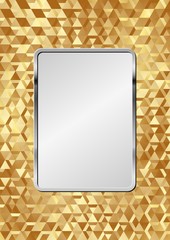 abstract textured background with metal frame