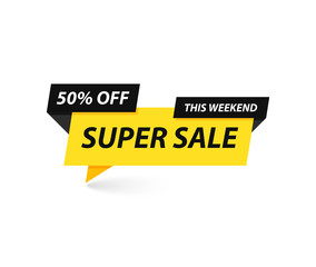 Sale tag. Special offer, big sale, discount, best price, mega sale banner. Shop or online shopping. Sticker, badge, coupon, store. Vector Illustration.