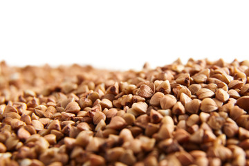 Heap of buckwheat grains