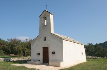 Fototapeta na wymiar Our Lady of the Fields Chapel in Blato, Croatia