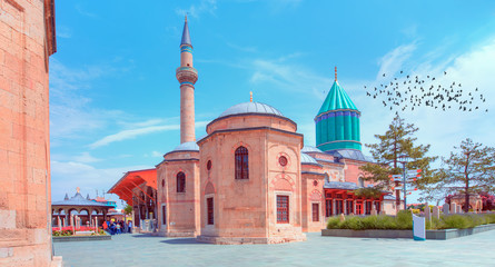Mevlana museum mosque in Konya, Turkey 