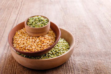 Sources of vegetable protein. collection of various legumes.