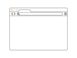 Browser window.Web browser in flat style. Window concept internet browser. Mockup screen design. Vector illustration concept.