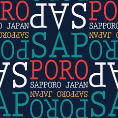 sapporo, japan seamless pattern