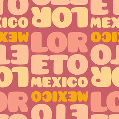Loreto, mexico seamless pattern