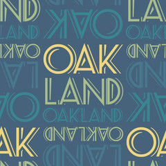 Oakland, USA seamless pattern