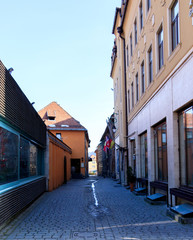 pedestrian street in the city