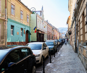 pedestrian street in the city