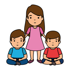 mother with sons characters