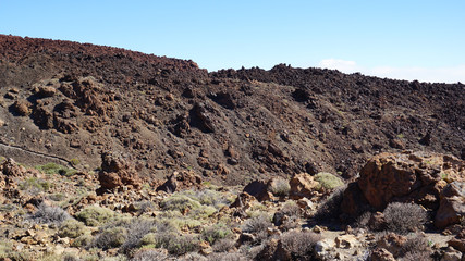 aerial view of volcano