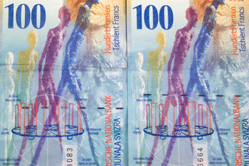 Swiss franc background for text