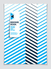 Minimalistic brochure design. Vector geometric pattern abstract background. Design template for flyer, booklet, greeting card, invitation and advertising. A4 print format.