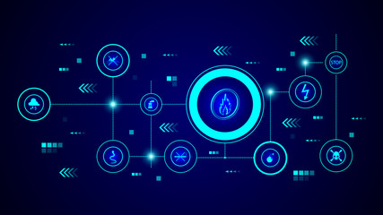 3D fire sign icon. From Warning signs set