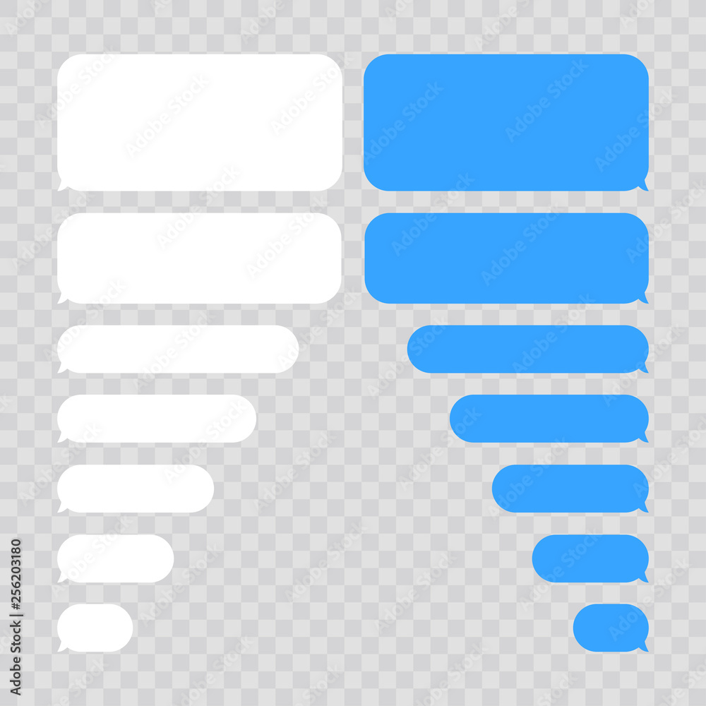 Poster message bubbles chat vector. vector template of message bubbles chat boxes icons.