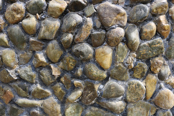 Texture of river stones. Cobblestone for background