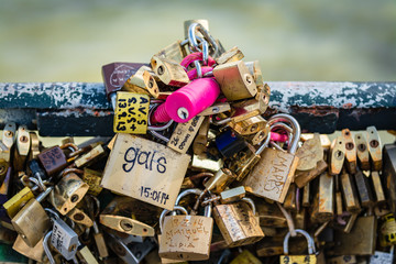Love locks on the bridge