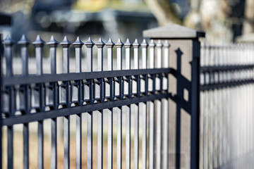 The new metal fence